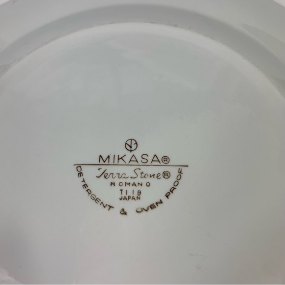 Vintage Mikasa Terra Stone Roman 7118 Fruit Plate Platter - Picture 5 of 8